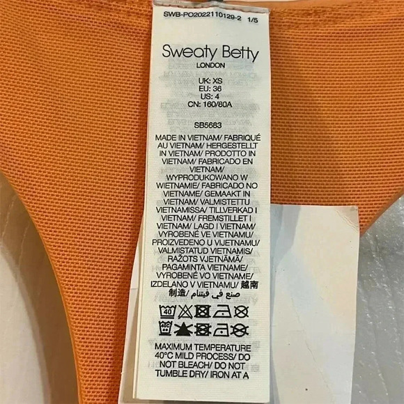 Sweaty Betty Women's XS Tangerine Orange Activewear Casual Dress - Picture 4 of 9